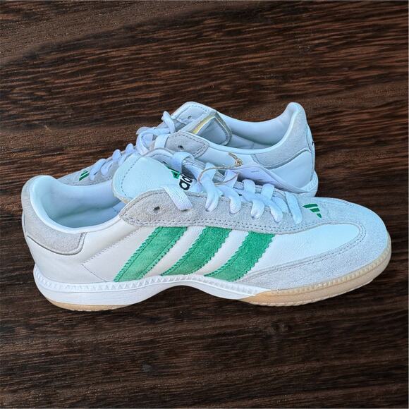 NWT Adidas Samba MN OG Unisex Sneakers Cloud White/Green/Gun Sz 7M/8W RB - Picture 8 of 11